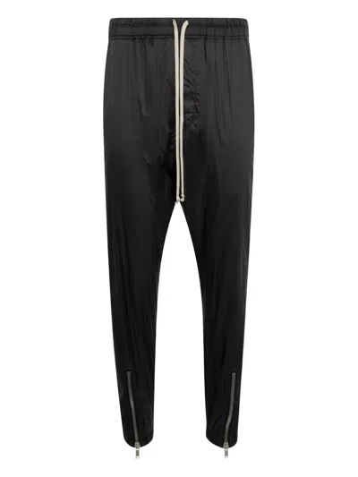 Rick Owens Drawstring-cuff Trousers In Black