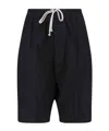 Rick Owens Drawstring Drop-crotch Shorts In Black