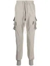 Rick Owens Drawstring Drop-crotch Track Pants In Grey