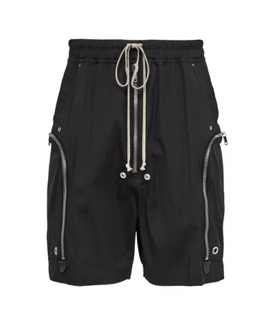Rick Owens Drawstring Elastic Waist Shorts In Black