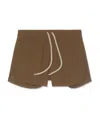 Rick Owens Drawstring Elastic Waist Swimming Trunks In Green