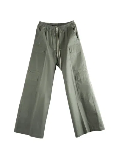 Rick Owens Drawstring-fastening Cargo Pants In Gray