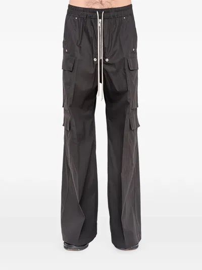 Rick Owens Drawstring-fastening Cargo Pants In Gray
