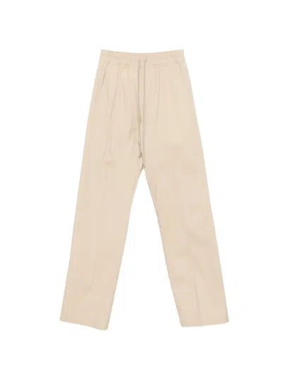 Rick Owens Drawstring-fastening Flap-pocket Trousers In Neutral