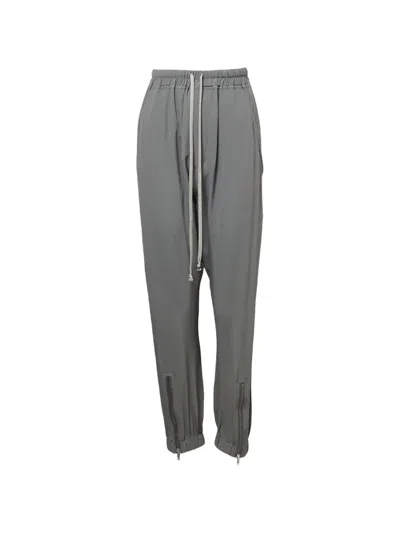 Rick Owens Drawstring-fastening Track Pants In Gray