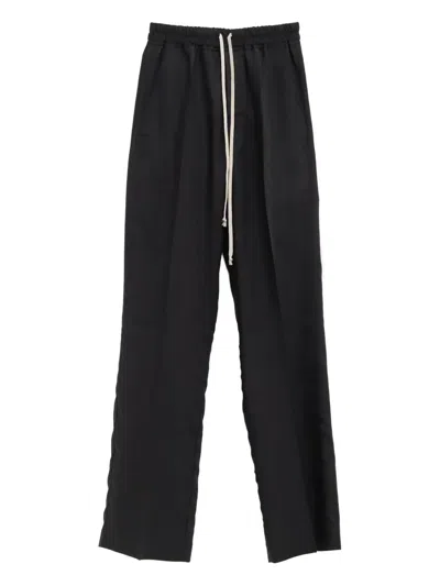 Rick Owens Drawstring-fastening Trousers In Black