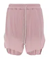Rick Owens Drawstring Jersey Shorts In Nude