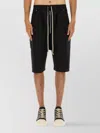 Rick Owens Drawstring Knee Length Shorts With Button Detailing