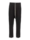 Rick Owens Drawstring Long Pants In Black