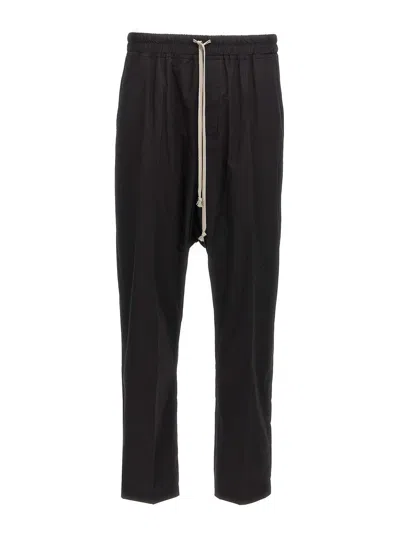 Rick Owens Drawstring Long Pants In Black