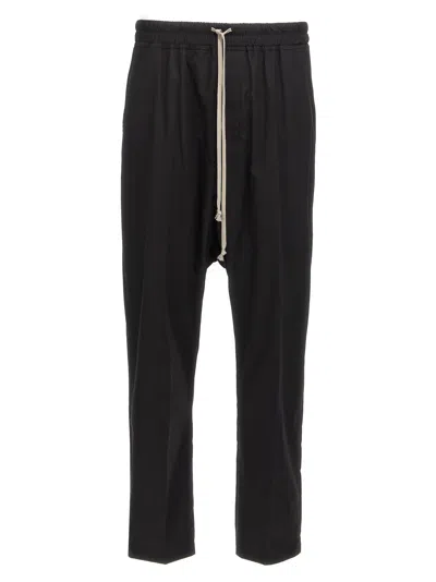 Rick Owens Drawstring Long Pants In Black