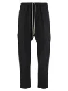 Rick Owens Drawstring Waist-edge Casual Pants In Black