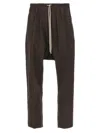 Rick Owens Drawstring Long Pants Brown In Brown