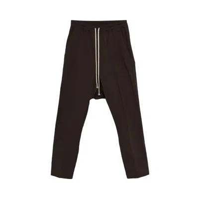 Pre-owned Rick Owens Drawstring Long Pants 'dark Dust' | Brown | Men's Size 52