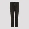 Rick Owens Green Drop-crotched Pants With Drawstring In Cotton Man In Green