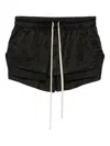 Rick Owens Drawstring Mini Shorts In Black