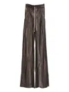 Rick Owens Drawstring Panelled Trousers In Brown
