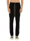 Rick Owens Drawstring Waist-edge Casual Pants In Black