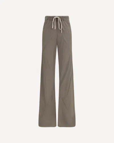 Rick Owens Elastic Waist Drawstring Trousers In Gray