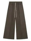 Rick Owens Drawstring Pleated Trousers In Brown