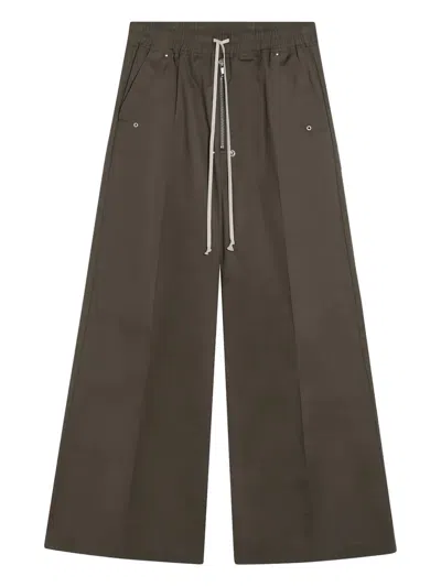 Rick Owens Drawstring Pleated Trousers In Brown
