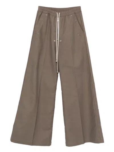 Rick Owens Drawstring Pocket Trousers In Neutral