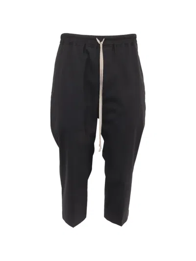 Pre-owned Rick Owens Drawstring Pocket Trousers In Black
