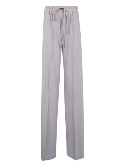 Rick Owens Drawstring Pocket Trousers In Gray