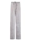 Rick Owens Drawstring Pocket Trousers In Gray