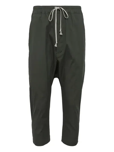 Rick Owens Drawstring Pocket Trousers In Green
