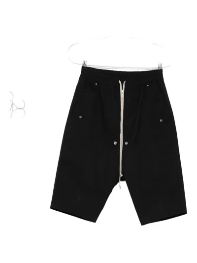 Rick Owens Drawstring Pockets Shorts In Black