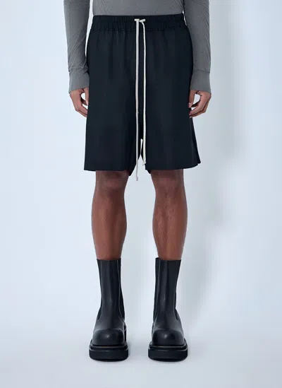 Rick Owens Drawstring Relaxed Fit Shorts In Black