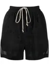 Rick Owens Drawstring Satin Shorts In Black