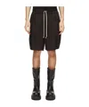Rick Owens Drawstring Satin Shorts In Black