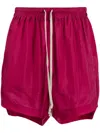Rick Owens Drawstring Shorts In Pink