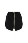 Rick Owens Woman Shorts & Bermuda Shorts Black Size 8 Cupro, Elastane In Black