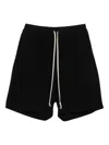 Rick Owens Cotton Pusher Shorts In Black