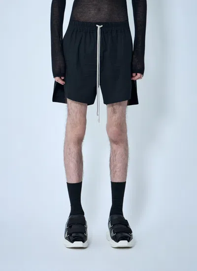 Rick Owens Drawstring Shorts In Blue