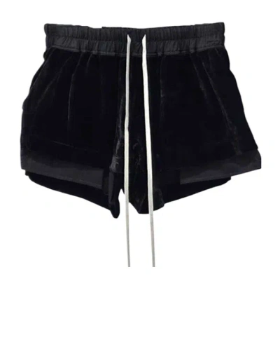 Rick Owens Drawstring Shorts In Animal Print