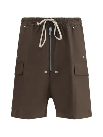 Rick Owens Brown Cotton Bermuda Shorts