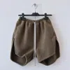 Rick Owens Drawstring Shorts In Brown