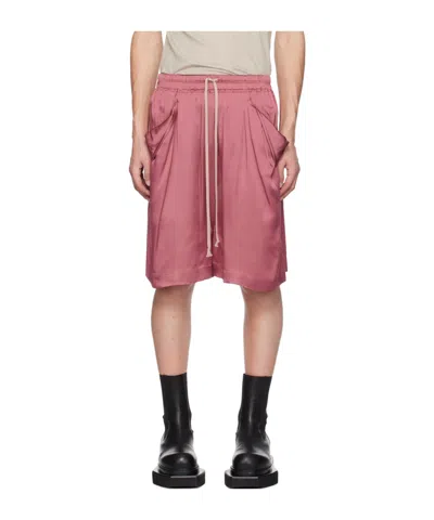 Rick Owens Red Porterville Lido Boxers Shorts In 23 Thulian