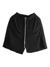 Rick Owens Drawstring Side-split Shorts In Black
