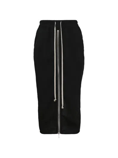 Rick Owens Drawstring Skirt In Black