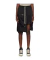 Rick Owens Womens  Drawstring-waist High-rise Wool Maxi Skirt In Black