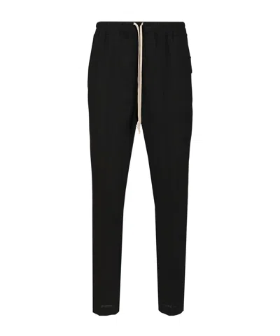 RICK OWENS RICK OWENS DRAWSTRING SLIM LONG TROUSERS