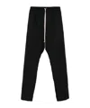 Rick Owens Slim Wool Trousers Drawstring In Black