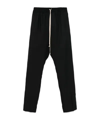 RICK OWENS RICK OWENS SLIM FIT DRAWSTRING TROUSERS