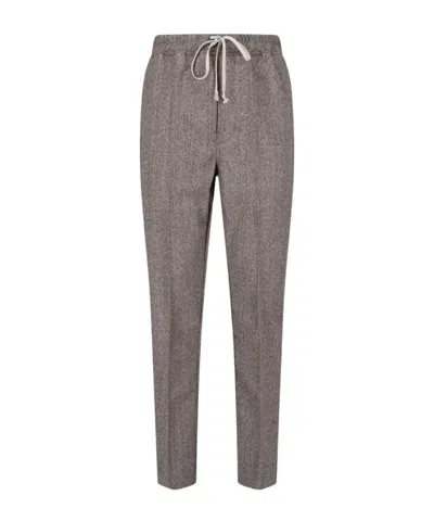 Rick Owens Drawstring Slim-leg Trousers In Gray