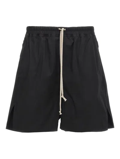 RICK OWENS DRAWSTRING SPLIT COTTON SHORTS